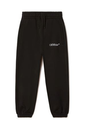 black cotton track pants OFF WHITE KIDS | OBCH001F23FLE0021001